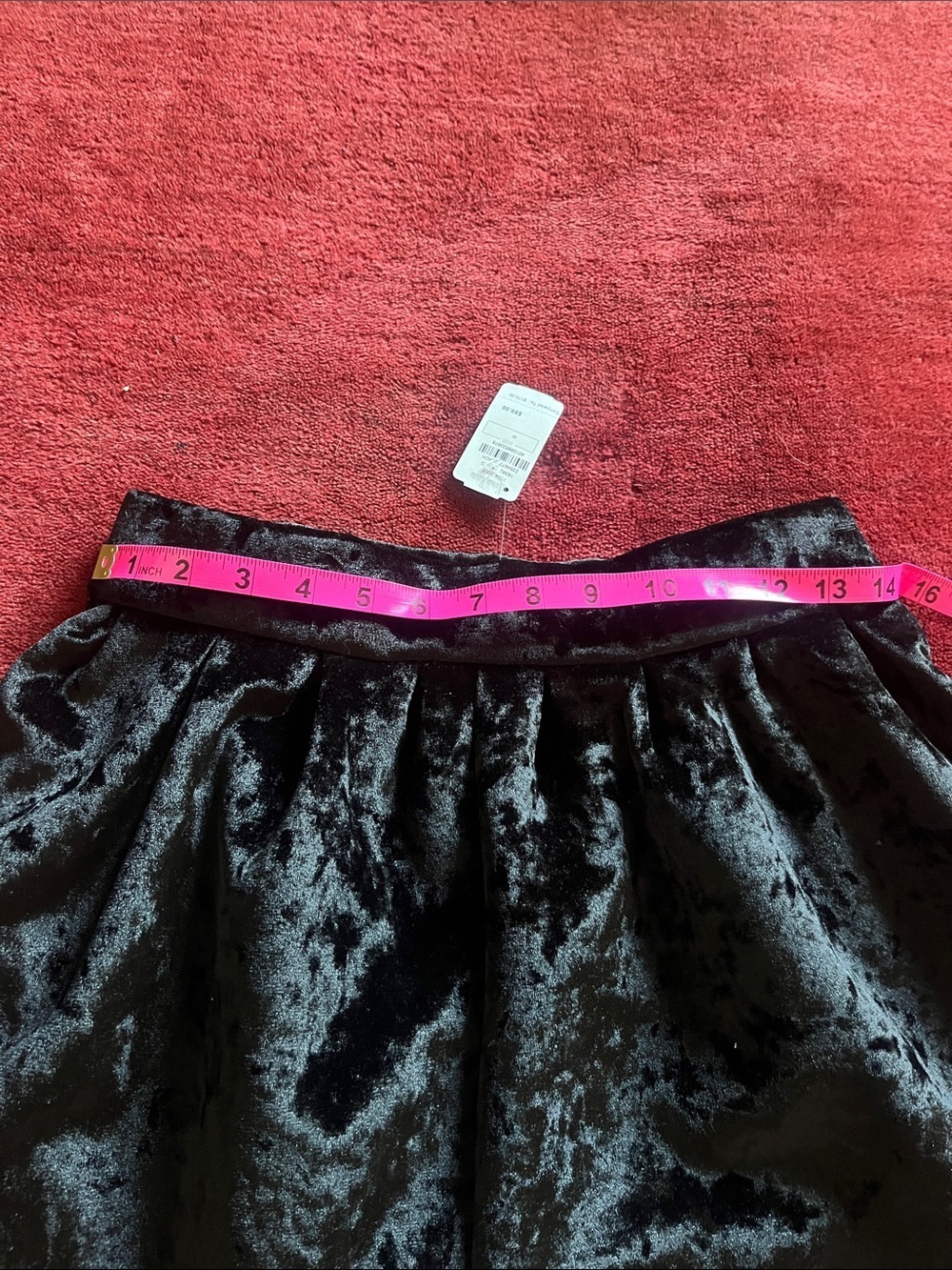 Few Moda Mini Black Velvet A-Line Skirt - Picture 5 of 7